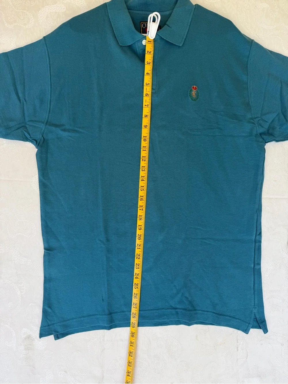 Vintage Chaps Ralph Lauren Teal Green Short-Sleeve Polo Shirt